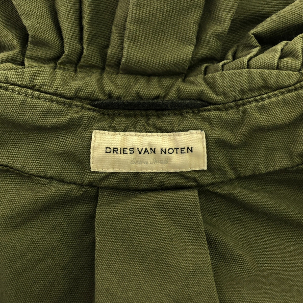 DRIES VAN NOTEN / 드리스 반 노텐 | 2020SS | 제품 염색 코튼 볼륨 슬리브 드로우 스트링 볼레로 재킷 | XS | 카키 | 여성