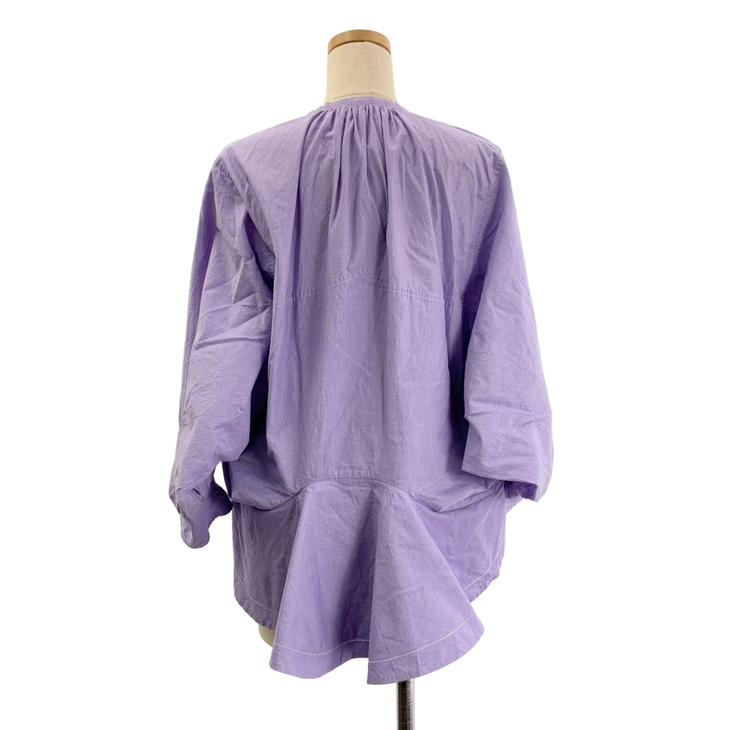 beautiful people / ビューティフルピープル | double-end cotton sheets sailor blouse ダブルエンド シャツ | 34 | パープル | レディース