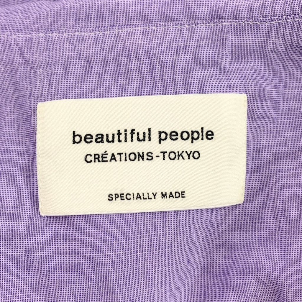 beautiful people / ビューティフルピープル | double-end cotton sheets sailor blouse ダブルエンド シャツ | 34 | パープル | レディース
