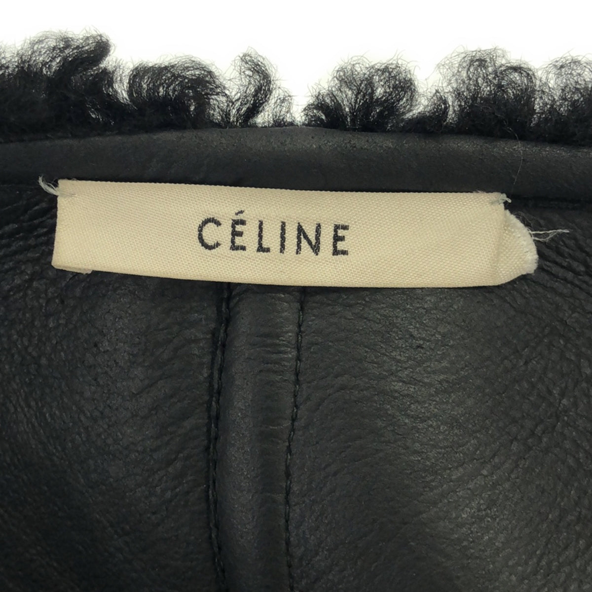 CELINE | Phoebe Mouton Coat | 34 | Black | Women's