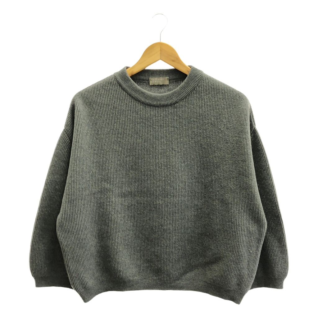 MARGARET HOWELL / マーガレットハウエル | MERINO CASHMERE ウール カシミヤ混 プルオーバー ニット | 2 | グレー | レディース