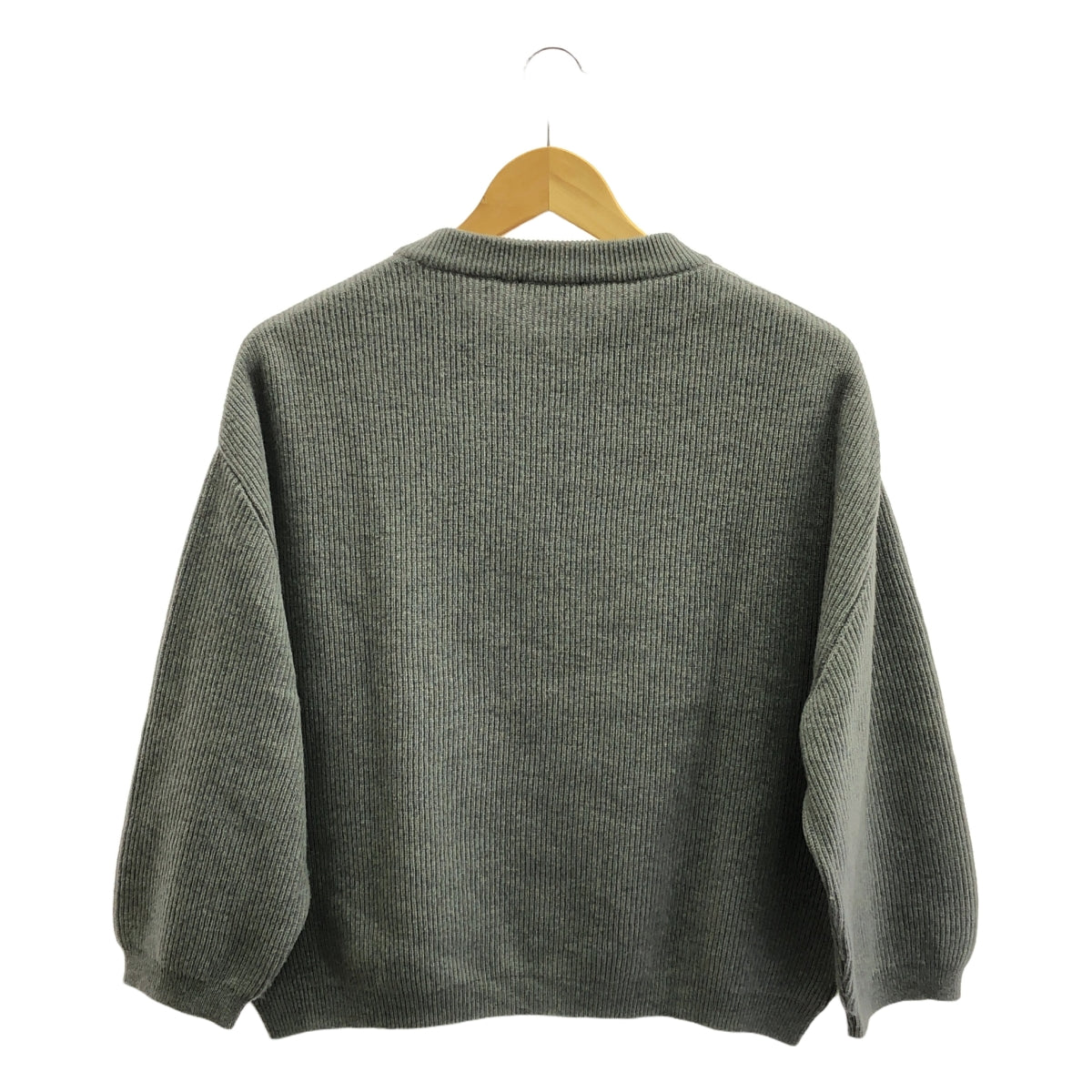 MARGARET HOWELL / マーガレットハウエル | MERINO CASHMERE ウール カシミヤ混 プルオーバー ニット | 2 | グレー | レディース