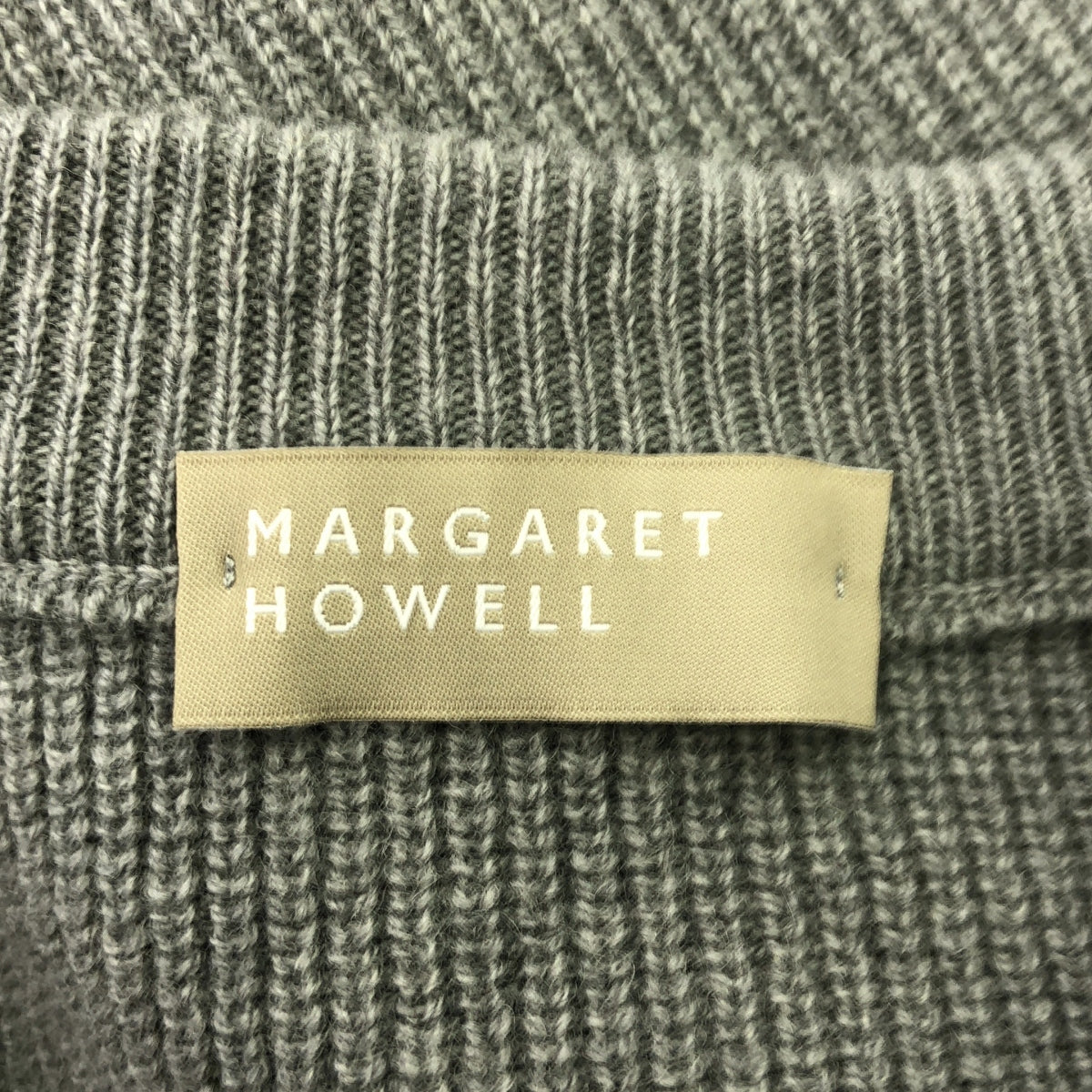 MARGARET HOWELL / マーガレットハウエル | MERINO CASHMERE ウール カシミヤ混 プルオーバー ニット | 2 | グレー | レディース