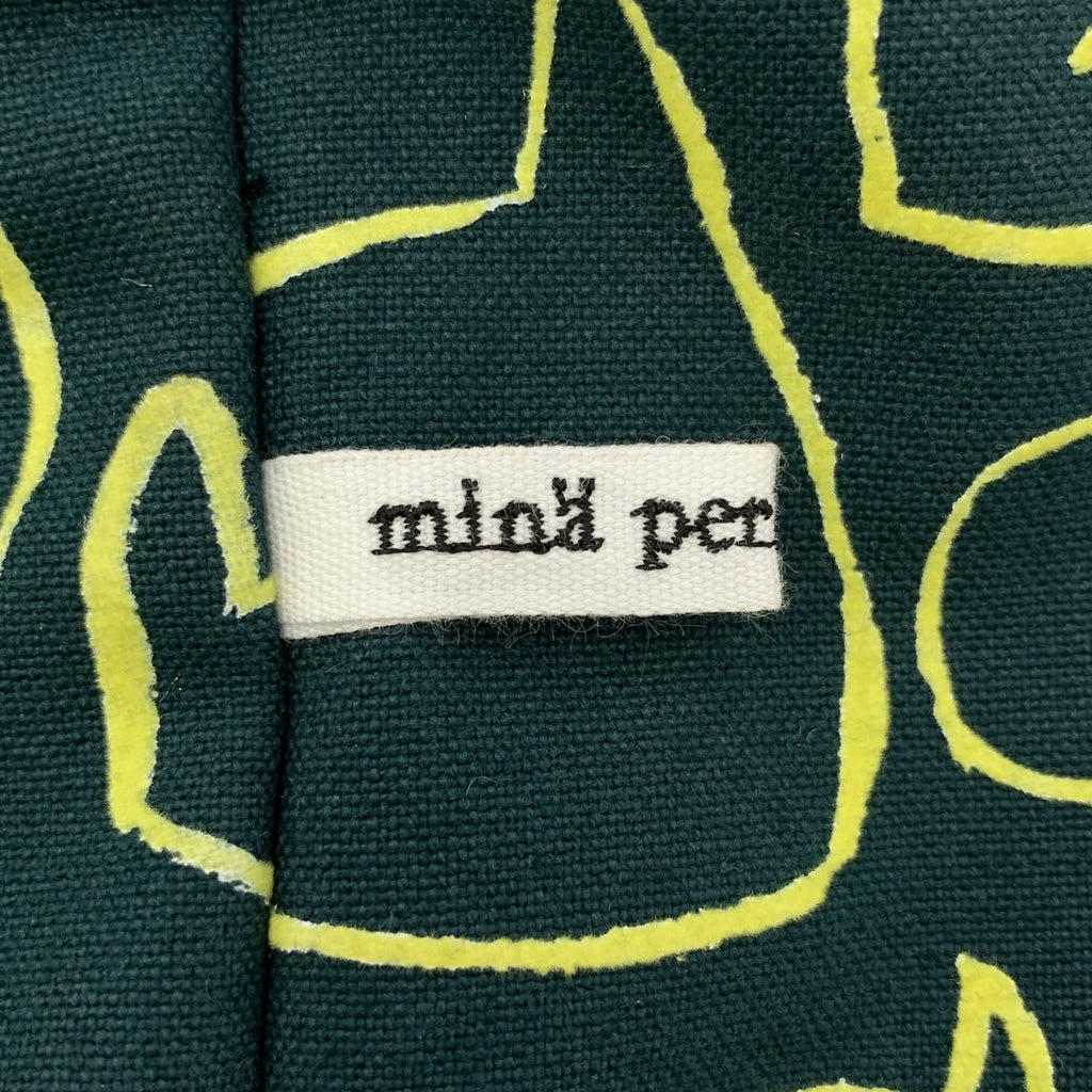 mina perhonen / 미나펠호넨 | 2024AW | chit-chat / 칫 채팅 총 무늬 핸드 토트 백 | 그린 / 옐로우 | 여성