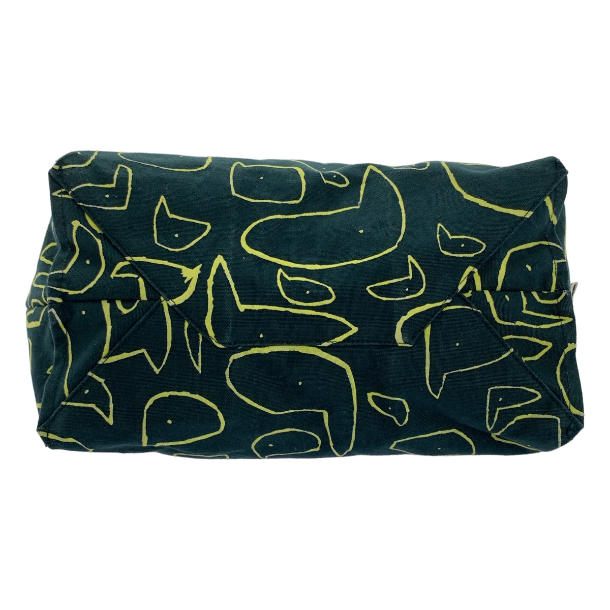 mina perhonen / 미나펠호넨 | 2024AW | chit-chat / 칫 채팅 총 무늬 핸드 토트 백 | 그린 / 옐로우 | 여성