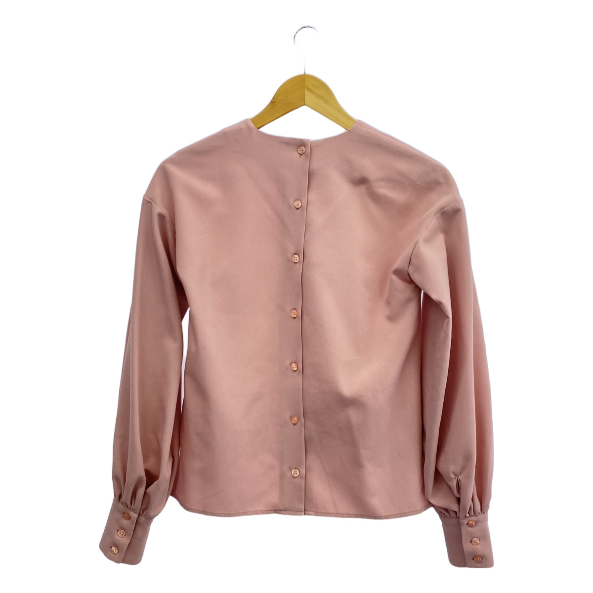 [狀況良好] 及川真理子的 TSURU |泡泡袖後背開襟襯衫 | F |粉紅色 |女性的