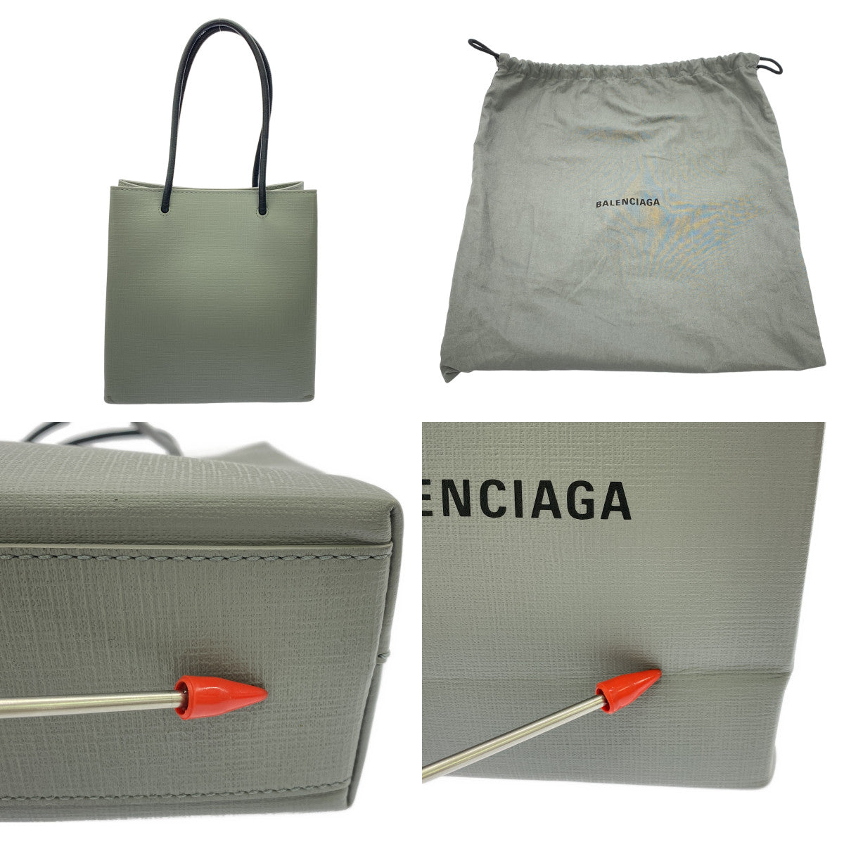BALENCIAGA / バレンシアガ | SHOPPING TOTE XXS ショッピング トート バッグ | グレー | レディース