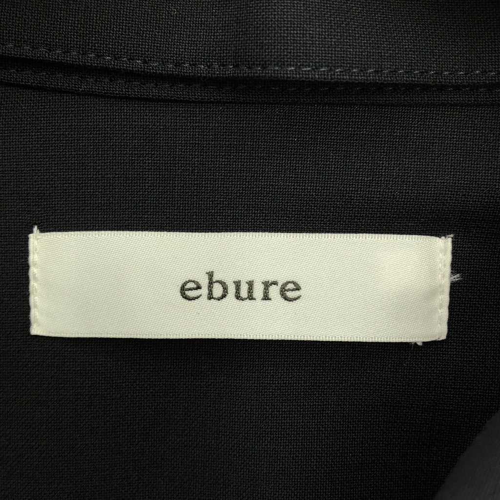 【미품】 ebure / 에불 | 2024AW | 블룸 오버 셔츠 블라우스 / 칼라 착탈 가능 | 38 | 블랙 | 여성