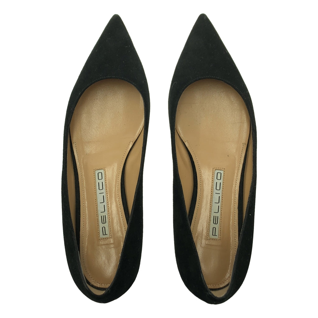 PELLICO / 펠리코 | ANDREA 스웨이드 포인티드 투 플랫 펌프스 | 37 1/2 |