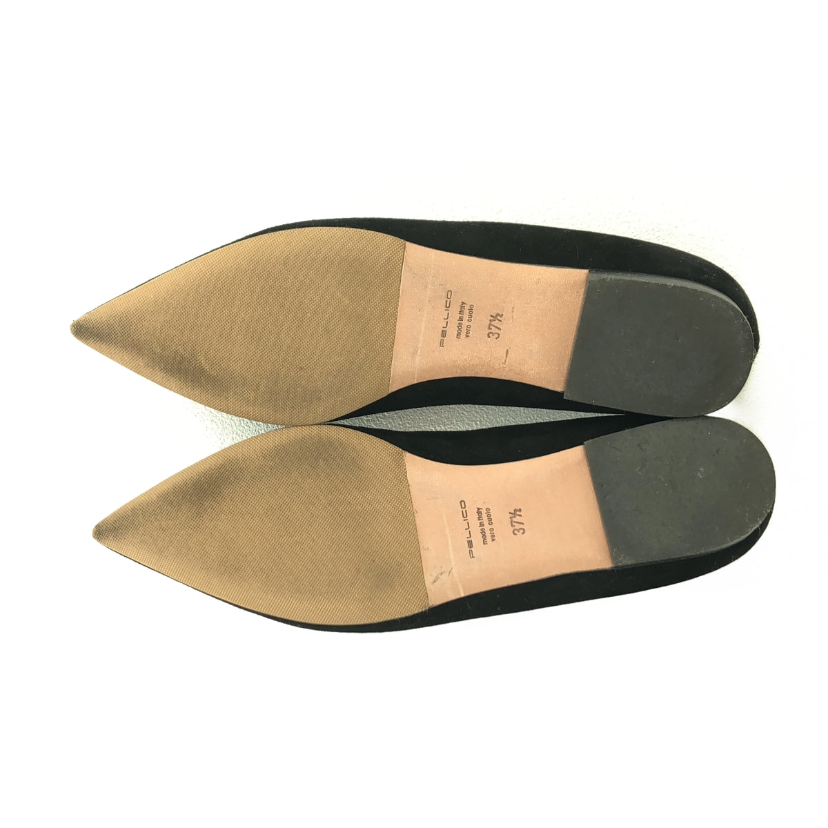 PELLICO / 펠리코 | ANDREA 스웨이드 포인티드 투 플랫 펌프스 | 37 1/2 |