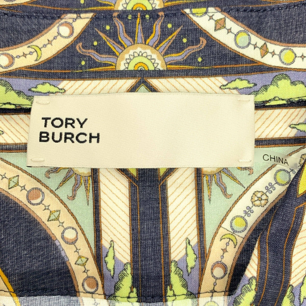 TORY BURCH / トリーバーチ | 総柄 シャツ プルオーバー ワンピース | S | レディース
