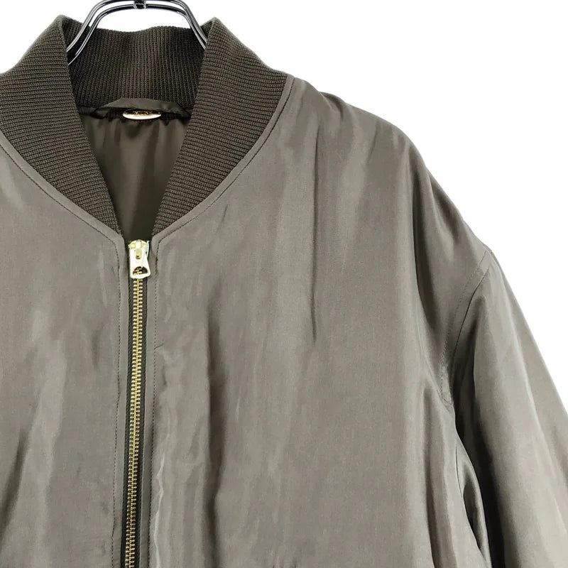 【新品】  Deuxieme Classe / ドゥーズィエムクラス | 2026SS | BIO SILK MA1 シルクツイル ブルゾン ジャケット | F | ベージュ | レディース