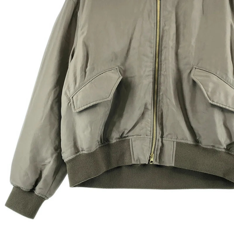 【新品】  Deuxieme Classe / ドゥーズィエムクラス | 2026SS | BIO SILK MA1 シルクツイル ブルゾン ジャケット | F | ベージュ | レディース