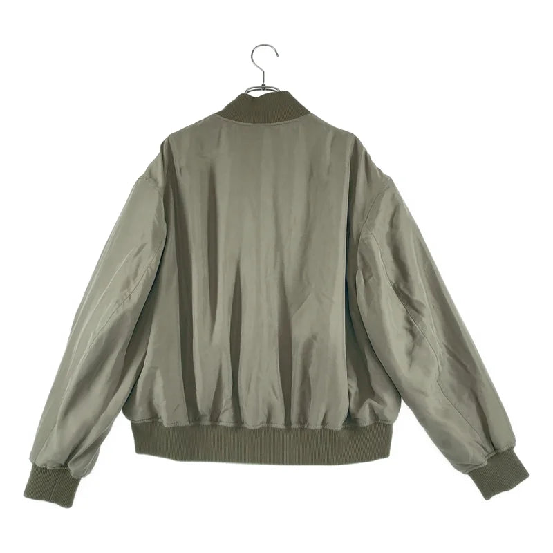 【新品】  Deuxieme Classe / ドゥーズィエムクラス | 2026SS | BIO SILK MA1 シルクツイル ブルゾン ジャケット | F | ベージュ | レディース