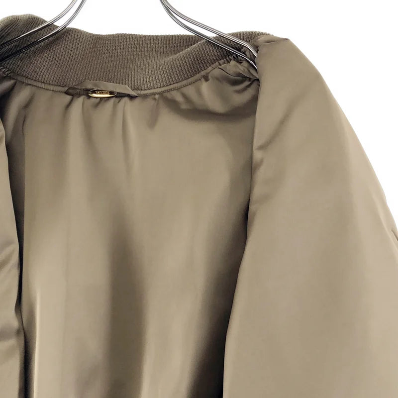 【新品】  Deuxieme Classe / ドゥーズィエムクラス | 2026SS | BIO SILK MA1 シルクツイル ブルゾン ジャケット | F | ベージュ | レディース