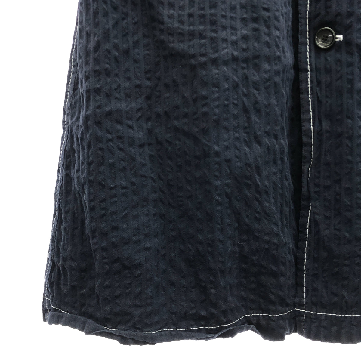 針織 COMME des GARCONS | 2011春夏 |褶皺針腳圓領襯衫裙 | M |海軍 |女性的