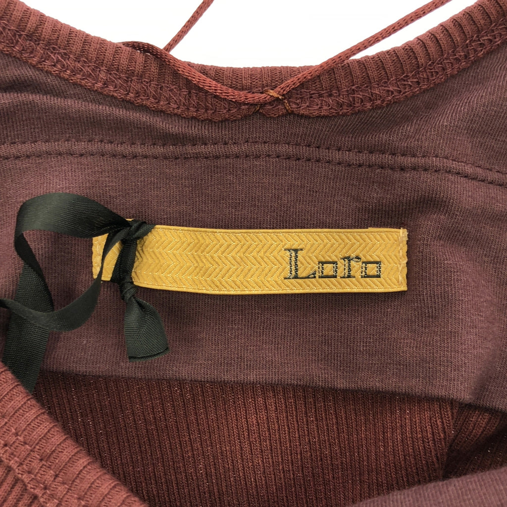 【美品】  Spick and Span / スピックアンドスパン | 2022SS | Loro Ayatori Nosleeve タンクトップ | F | ボルドー | レディース