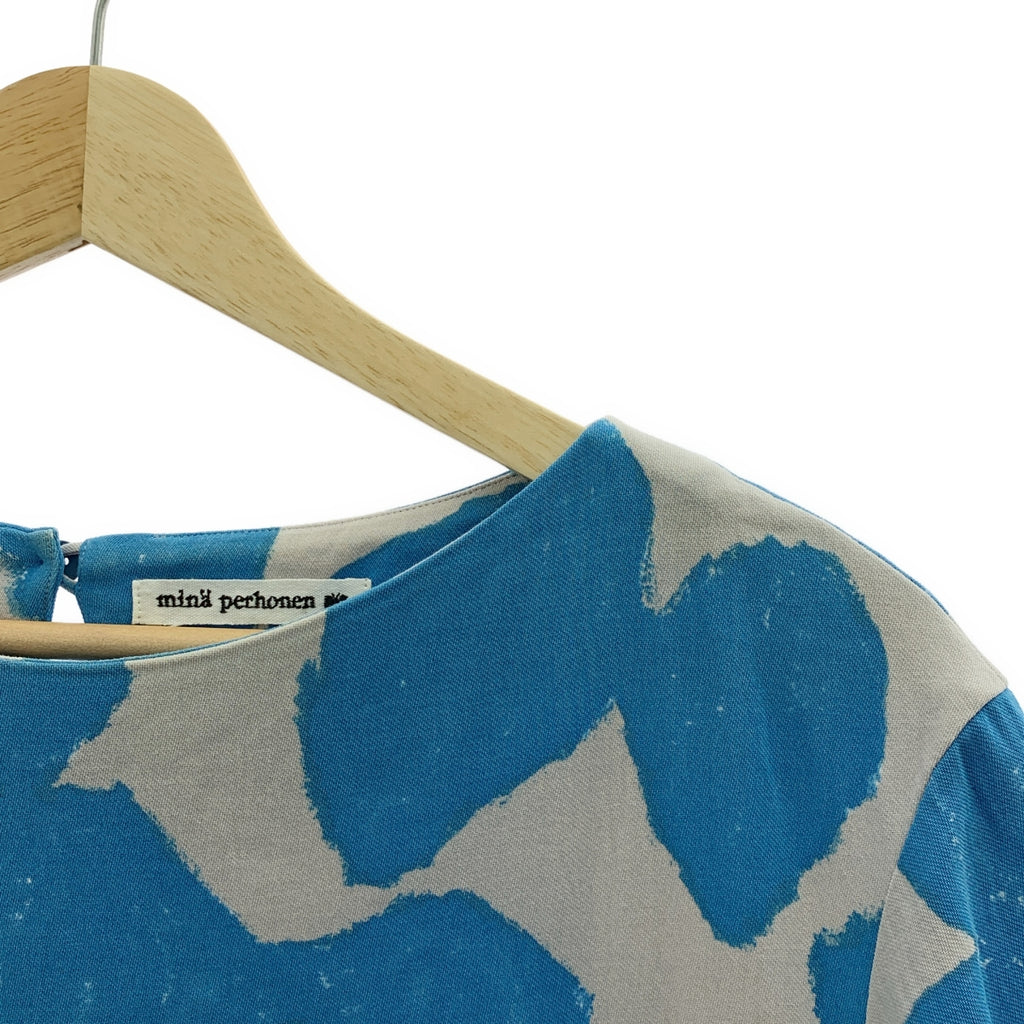 mina perhonen / 미나펠호넨 | slow dance 프린트 풀오버 반소매 블라우스 | 36 |