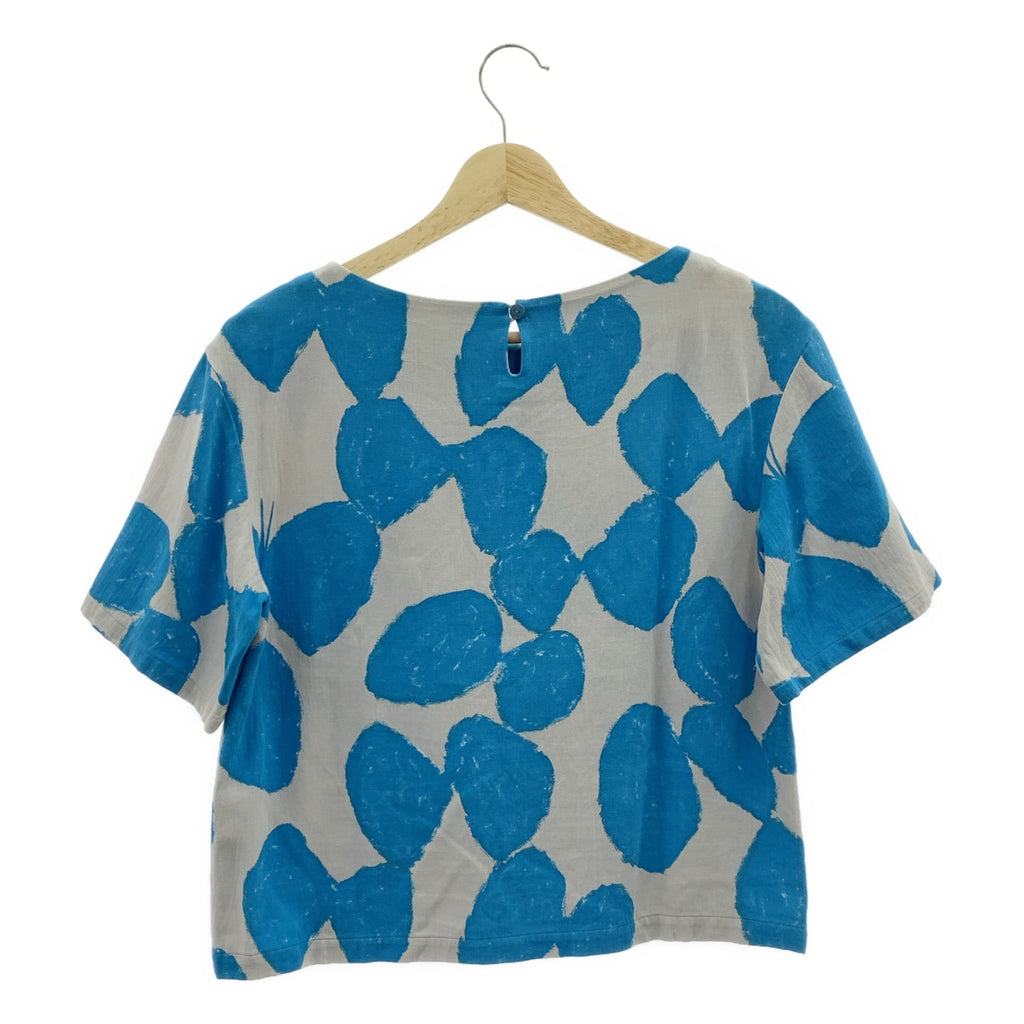 mina perhonen / 미나펠호넨 | slow dance 프린트 풀오버 반소매 블라우스 | 36 |