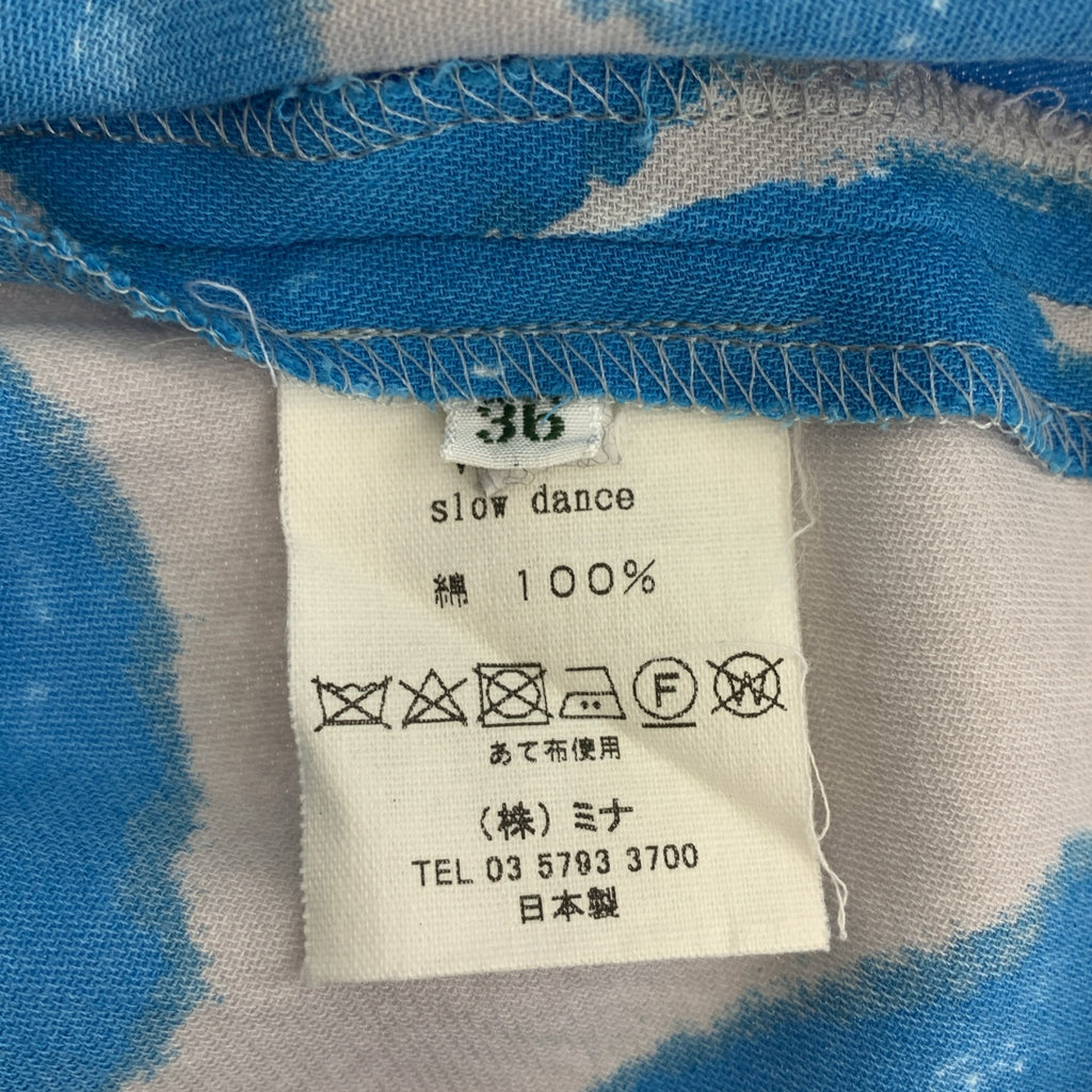 mina perhonen / 미나펠호넨 | slow dance 프린트 풀오버 반소매 블라우스 | 36 |