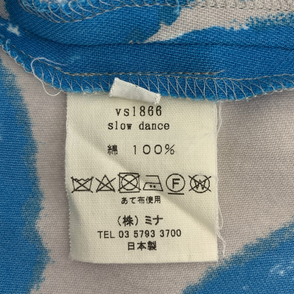 mina perhonen / 미나펠호넨 | slow dance 프린트 풀오버 반소매 블라우스 | 36 |