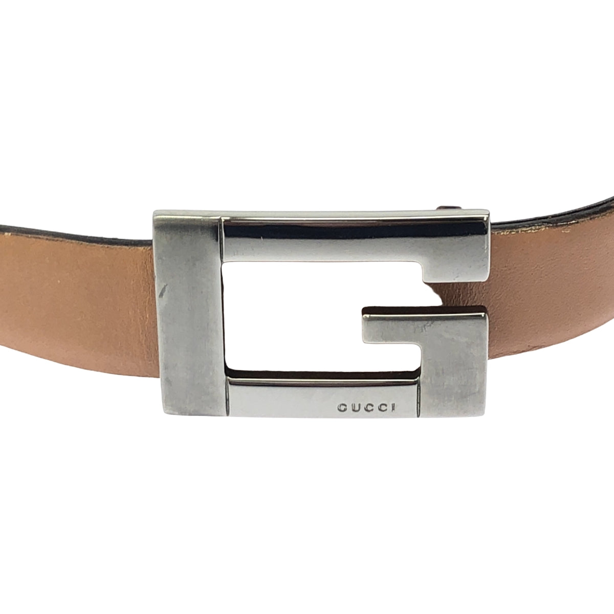 GUCCI / グッチ | Gバックル レザー ベルト | ブラウン | レディース