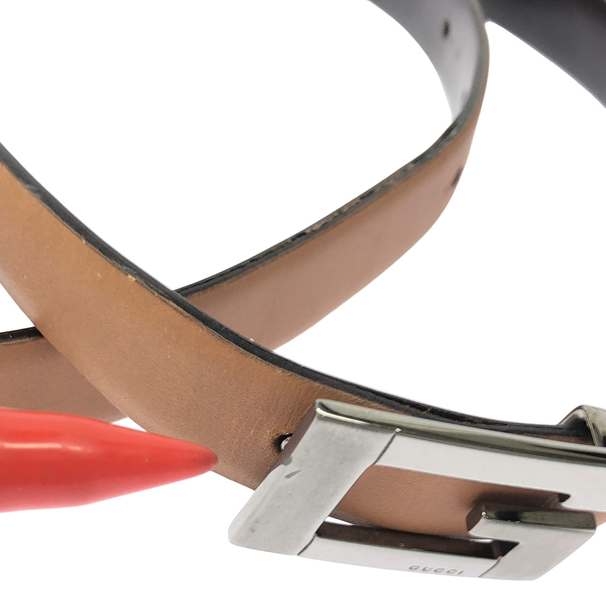 GUCCI / 구찌 | G 버클 가죽 벨트 | 브라운 | 여성