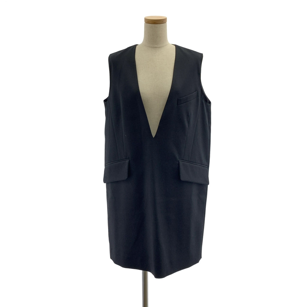 MM6 Maison Margiela / 엠엠 식스 메종 마르제라 | 2019SS | 울 혼련 능직 V 넥 민소매 원피스 점퍼 스커트 |