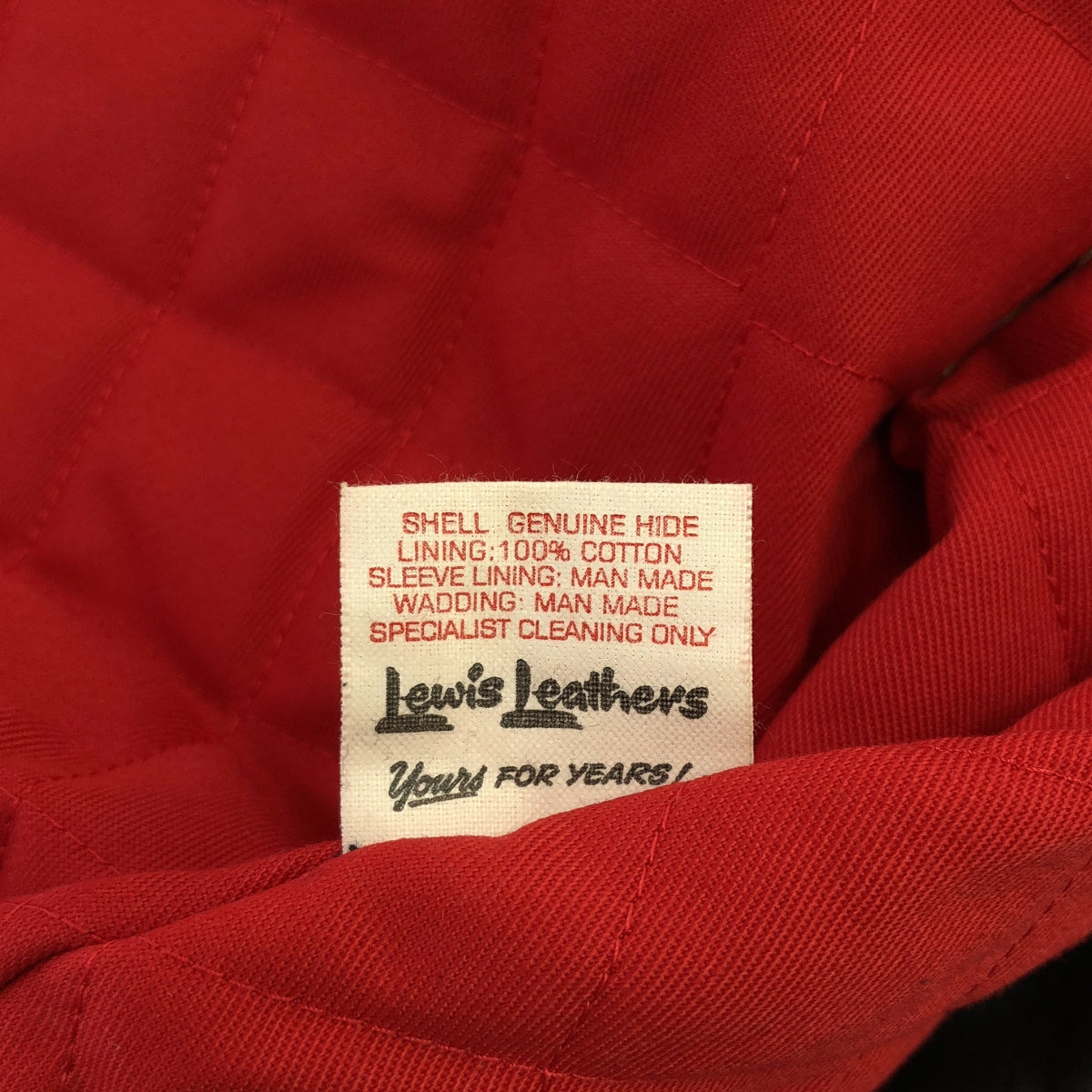 路易斯皮革 |閃電皮革騎士夾克 |尺寸 38 |黑色 |男士