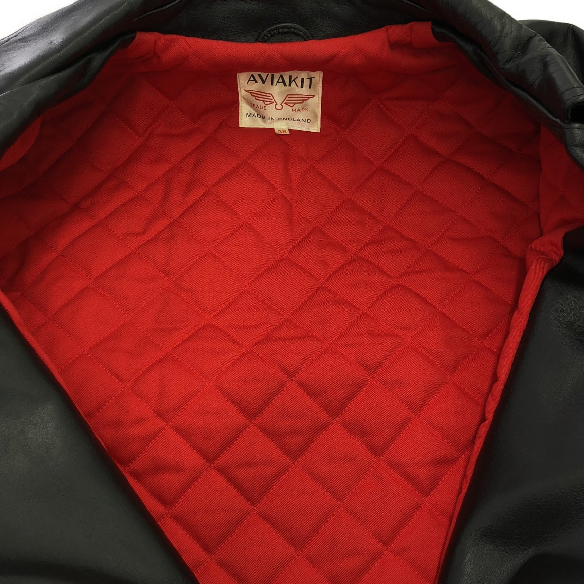 路易斯皮革 |閃電皮革騎士夾克 |尺寸 38 |黑色 |男士