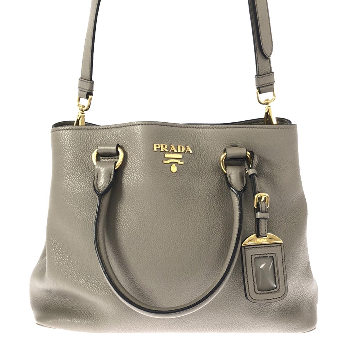 PRADA / プラダ | VITELLO PHENIX / ヴィッテロ フェニックス 2way ショルダー付き レザー ハンド トートバッ – KLD