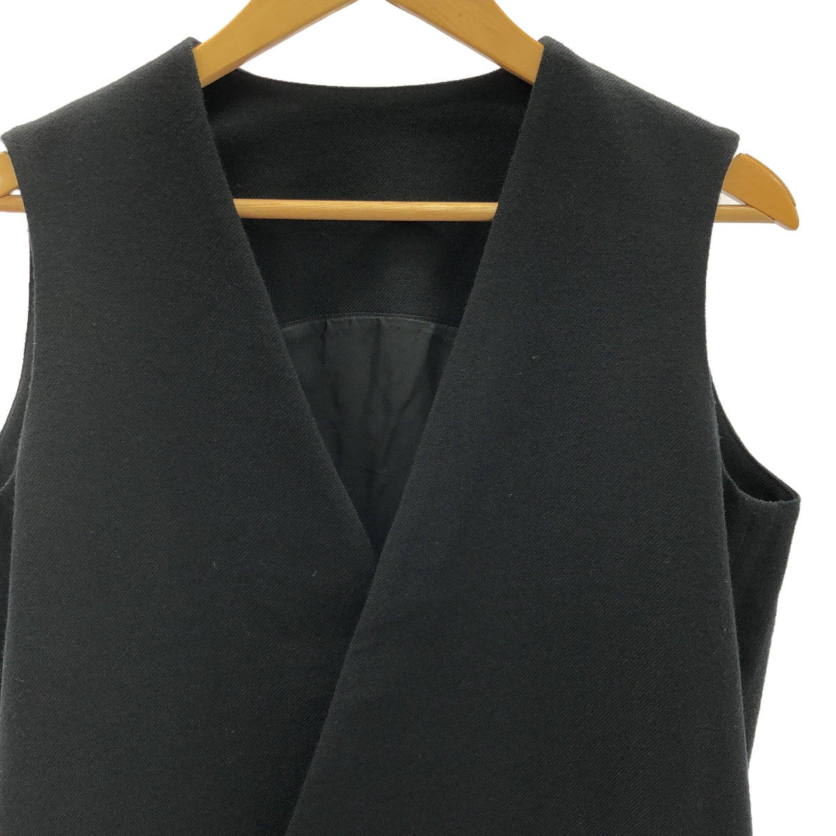 GORSCH | Wool long vest sleeveless coat / fully lined | 2 | Black | Women's