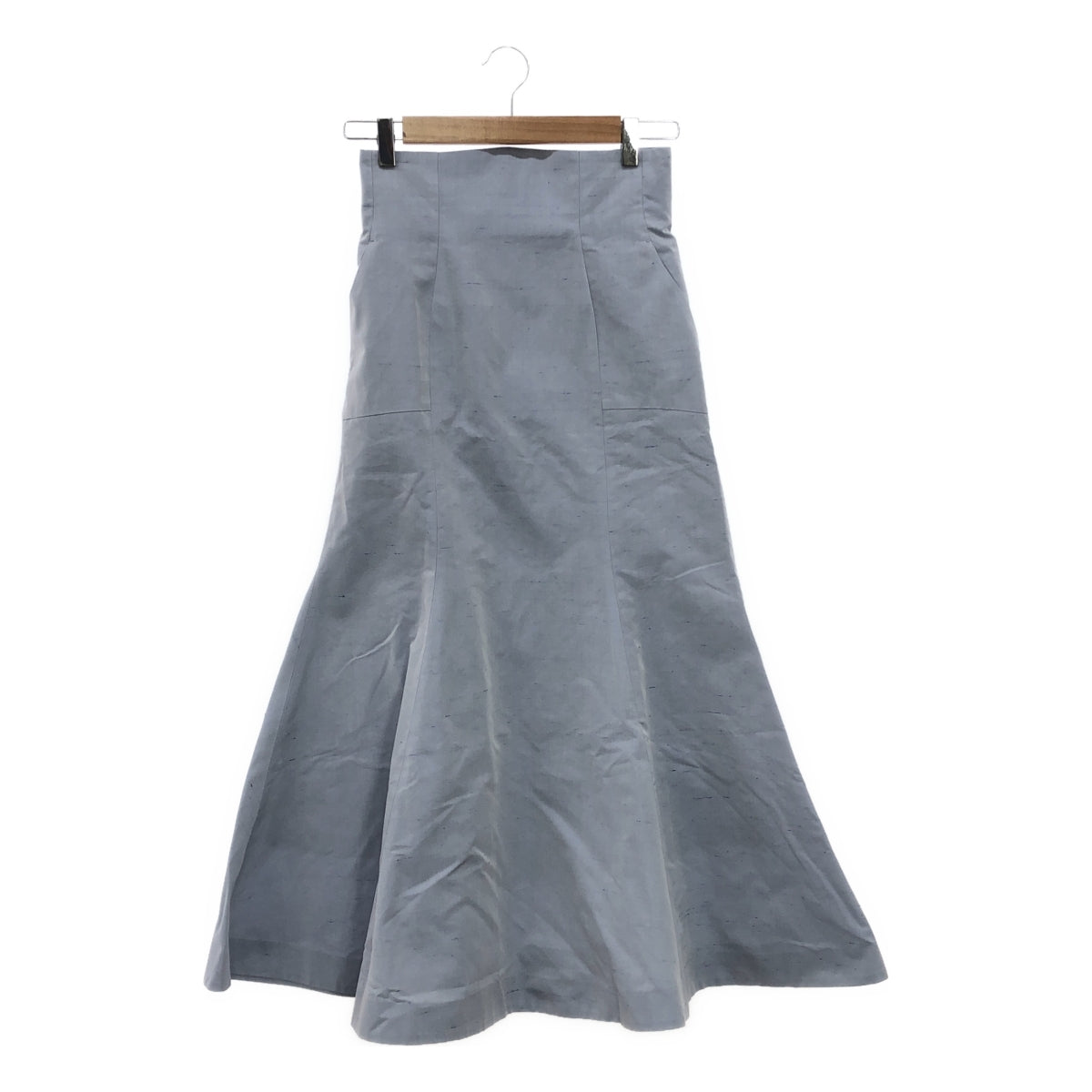 [New] Mame Kurogouchi | 2024SS | Cotton Silk Nep Mermaid Skirt | 1 | Blue | Women's