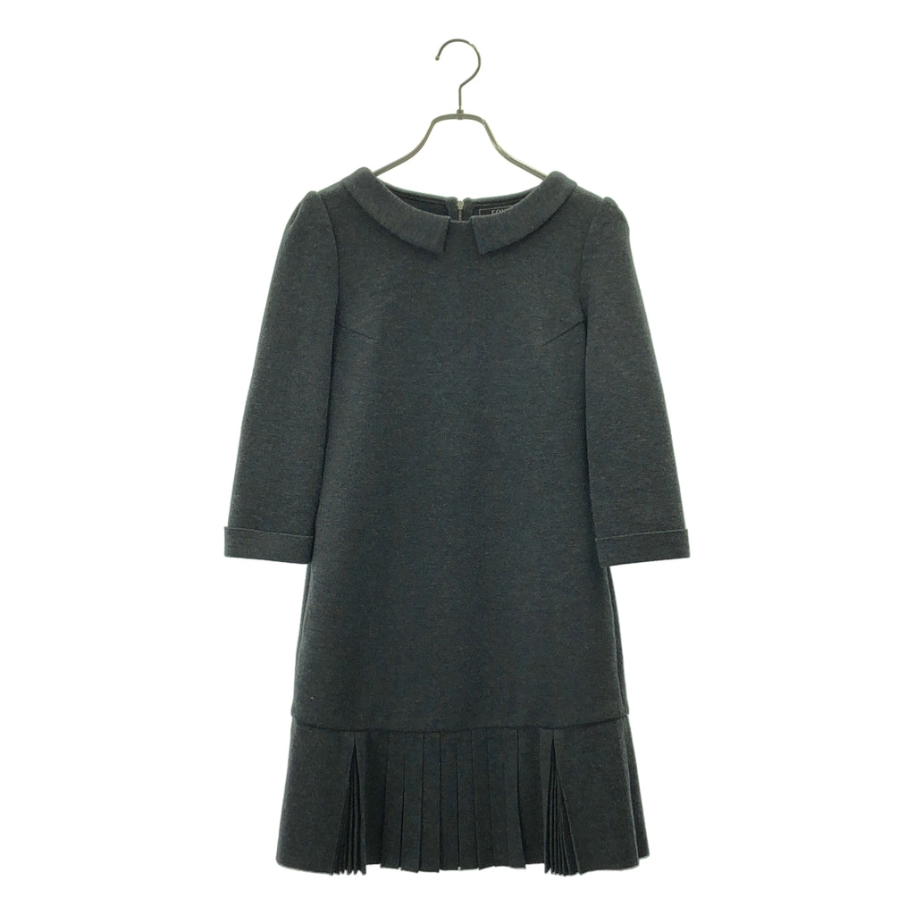 FOXEY | 羊毛經典褶襉洋裝 | 38碼 | 女裝