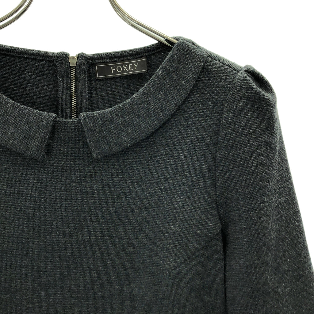 FOXEY | 羊毛經典褶襉洋裝 | 38碼 | 女裝