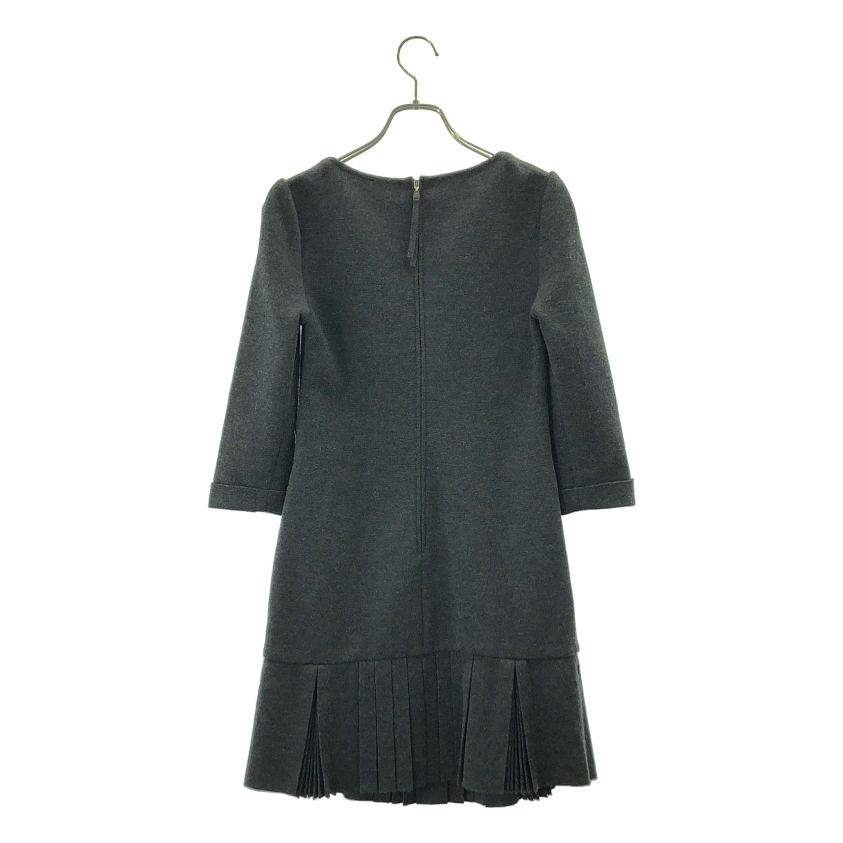 FOXEY | 經典羊毛褶襉洋裝 | 尺寸 38 |