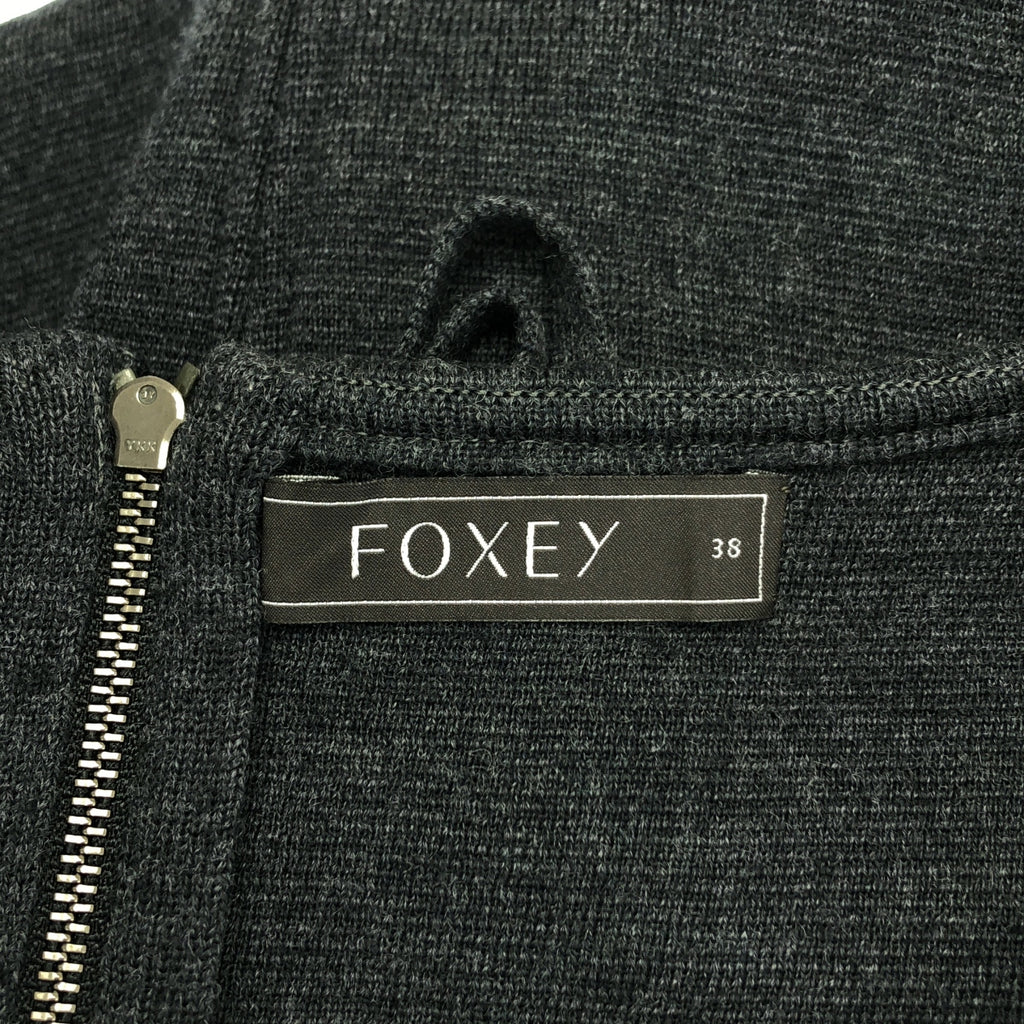 FOXEY | 羊毛經典褶襉洋裝 | 38碼 | 女裝