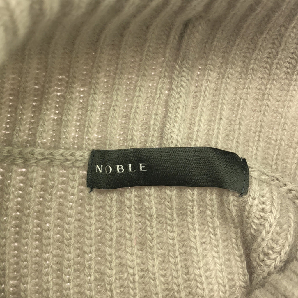 NOBLE / ノーブル | 5G両畦ビッグタートルプルオーバー ニット | F | グレー系 | レディース