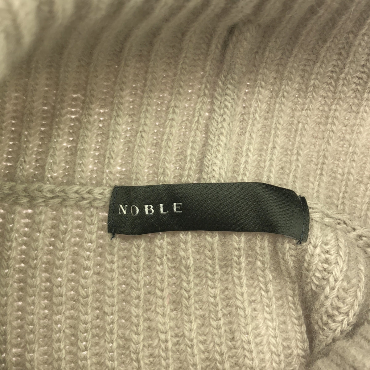 NOBLE | 5G Double Ribbed Big Turtleneck Pullover Knit | F | Gray | Women's