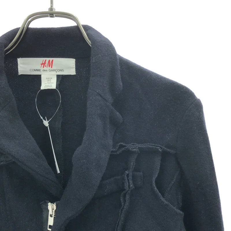 COMME des GARCONS / コムデギャルソン | ×H&M / ウール縮絨 スタンドカラージャケット | 36 | レディース