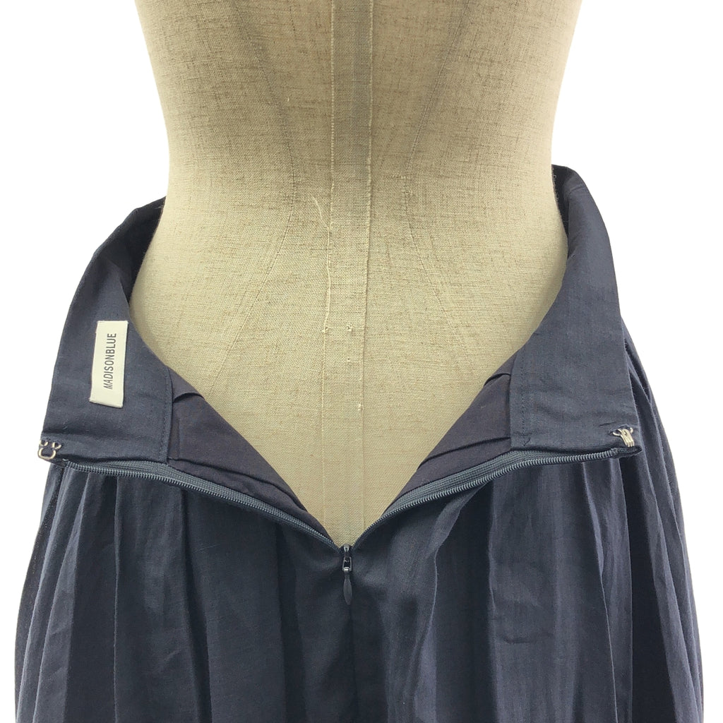 MADISON BLUE / マディソンブルー | 2022SS | TUCK VOLUME SKIRT RAMIE / バックジップ ボリューム スカート / 裏地付き | 01（S) | レディース