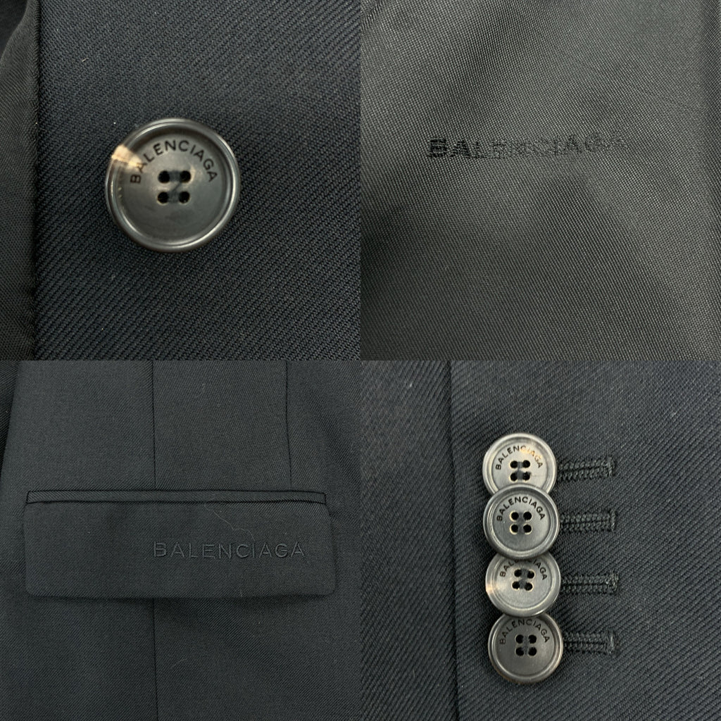 BALENCIAGA | 標誌紐扣單排扣修身外套 / 全襯裡 | 尺寸 34 | 女款