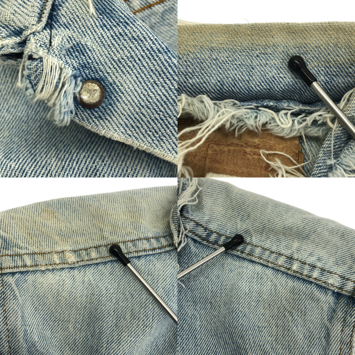 Levi's / 리바이스 | 1970s 빈티지 70505 4TH 데님 트래커 재킷 각인 52 서클 R 탭 | 36 | 인디고 | 남성