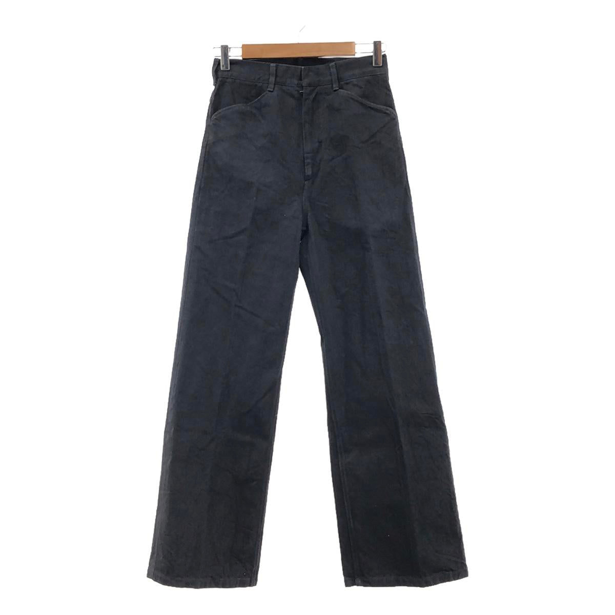 [New] blurhms / Brahms | 2024SS | 12.9oz Denim Slacks Denim Pants Unisex | 0 | Sulfur Black x Grey | Women's