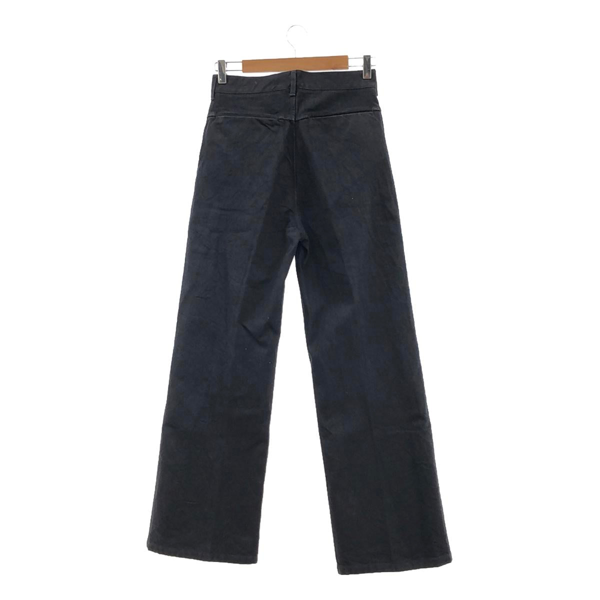 [New] blurhms / Brahms | 2024SS | 12.9oz Denim Slacks Denim Pants Unisex | 0 | Sulfur Black x Grey | Women's