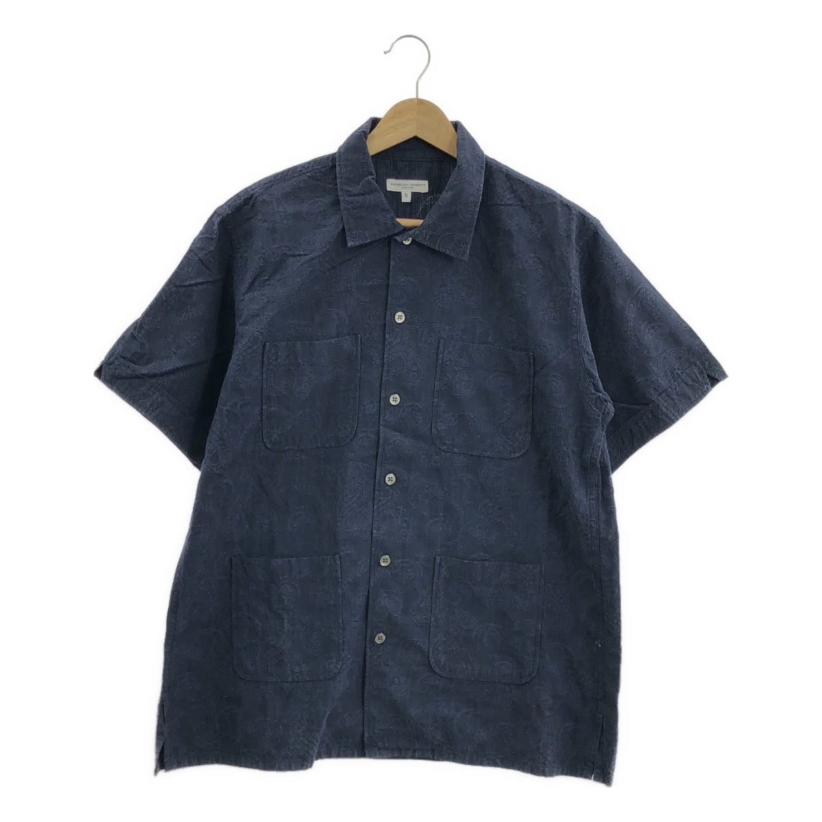 Engineered Garments / 엔지니어드 가멘츠 | CAMP SHIRT PAISLEY 페이즐리 자가드 캠프 셔츠 | S | 네이비 | 남성