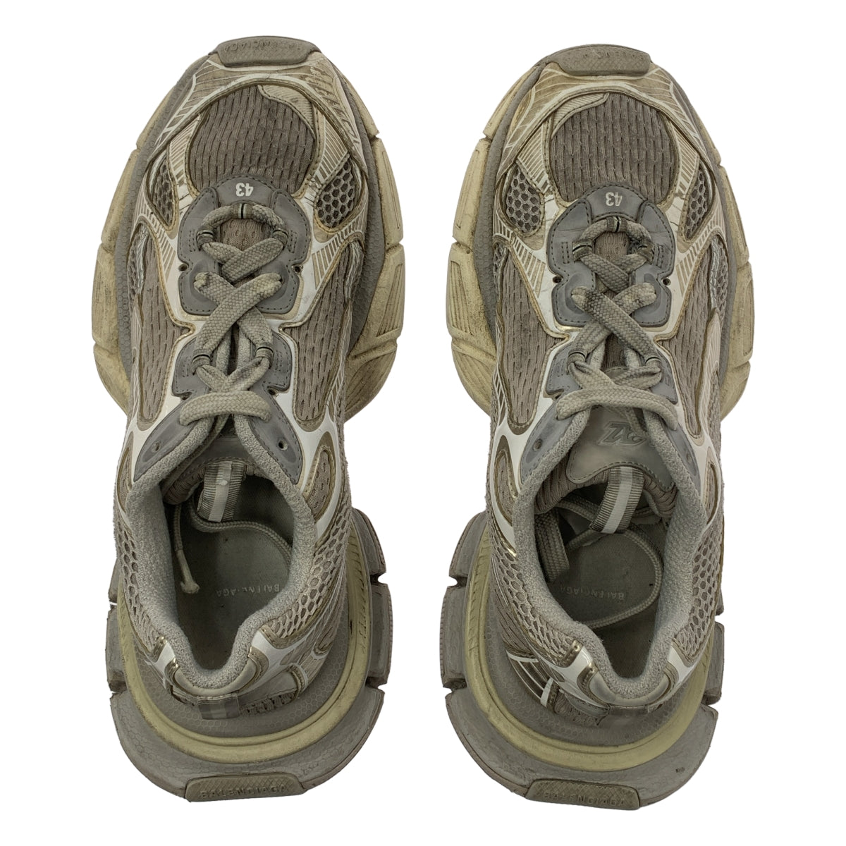 BALENCIAGA / バレンシアガ | 3XL ユーズド加工 ローカットスニーカー | 28.5 | グレー | メンズ