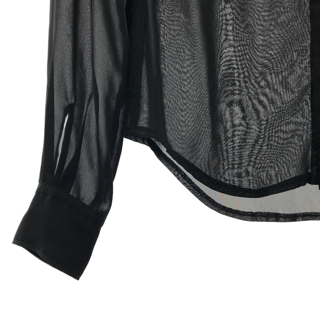 COMME des GARÇONS | 圓領按扣薄紗襯衫 | 黑色 | 女款