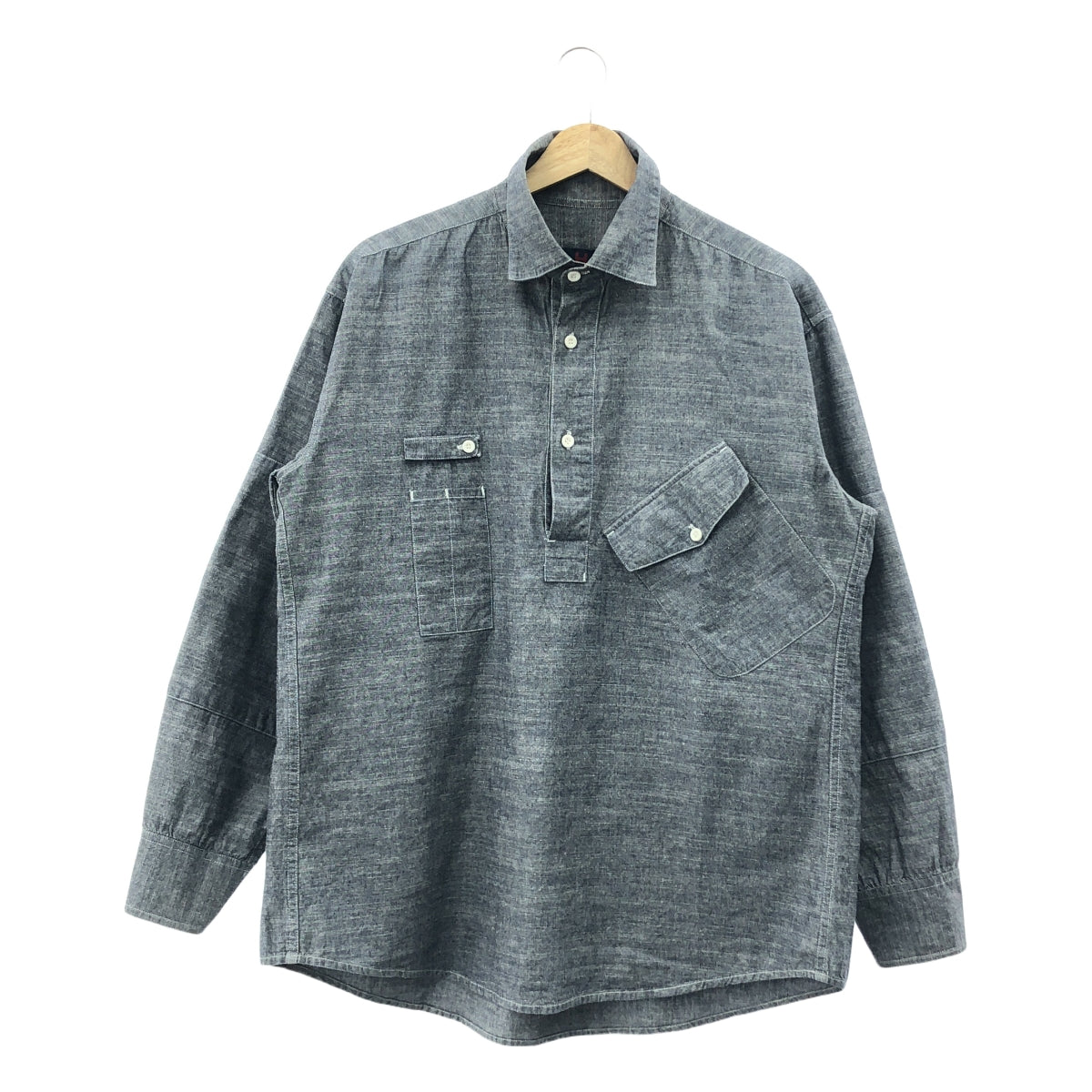 Hawkwood Mercantile | Rigger 襯衫棉質 Ringer Chambray 襯衫 | S | 藍色 | 男款