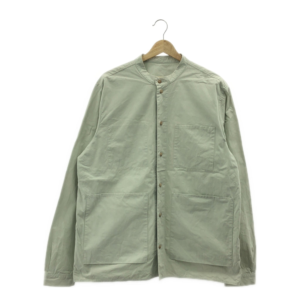 TOOGOOD / 투굿 | THE LOCKSMITH SHIRT PLAIN COTTON SILK 더 록 스미스 셔츠 스탠드 컬러 코튼 실크 | 4 | CELADON / 민트 그린 계열 | 남성